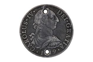 MEXICO 8 REALES 1789 (HOLED)