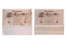 A LARGE ASSORTED GROUP OF GERMANY 1000 MARK 1910