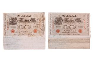 A LARGE ASSORTED GROUP OF GERMANY 1000 MARK 1910