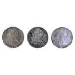 MEXICO 8 REALES 1806, 1807, 1808 (3)