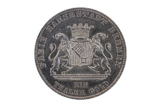 GERMANY BREMEN 1 THALER 1865 B