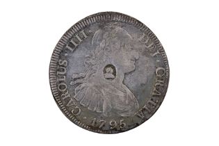 BOLIVIA 8 REALES 1795 GEORGE III COUNTERMARK