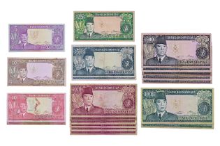 A GROUP OF INDONESIA RUPIAH 1960