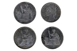 FRENCH INDOCHINA PIASTRE 1913 A, 1926 A, 1928 A, 1931 (4)