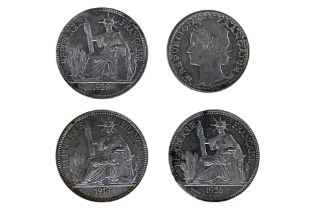 FRENCH INDOCHINA PIASTRE 1913 A, 1926 A, 1928 A, 1931 (4)