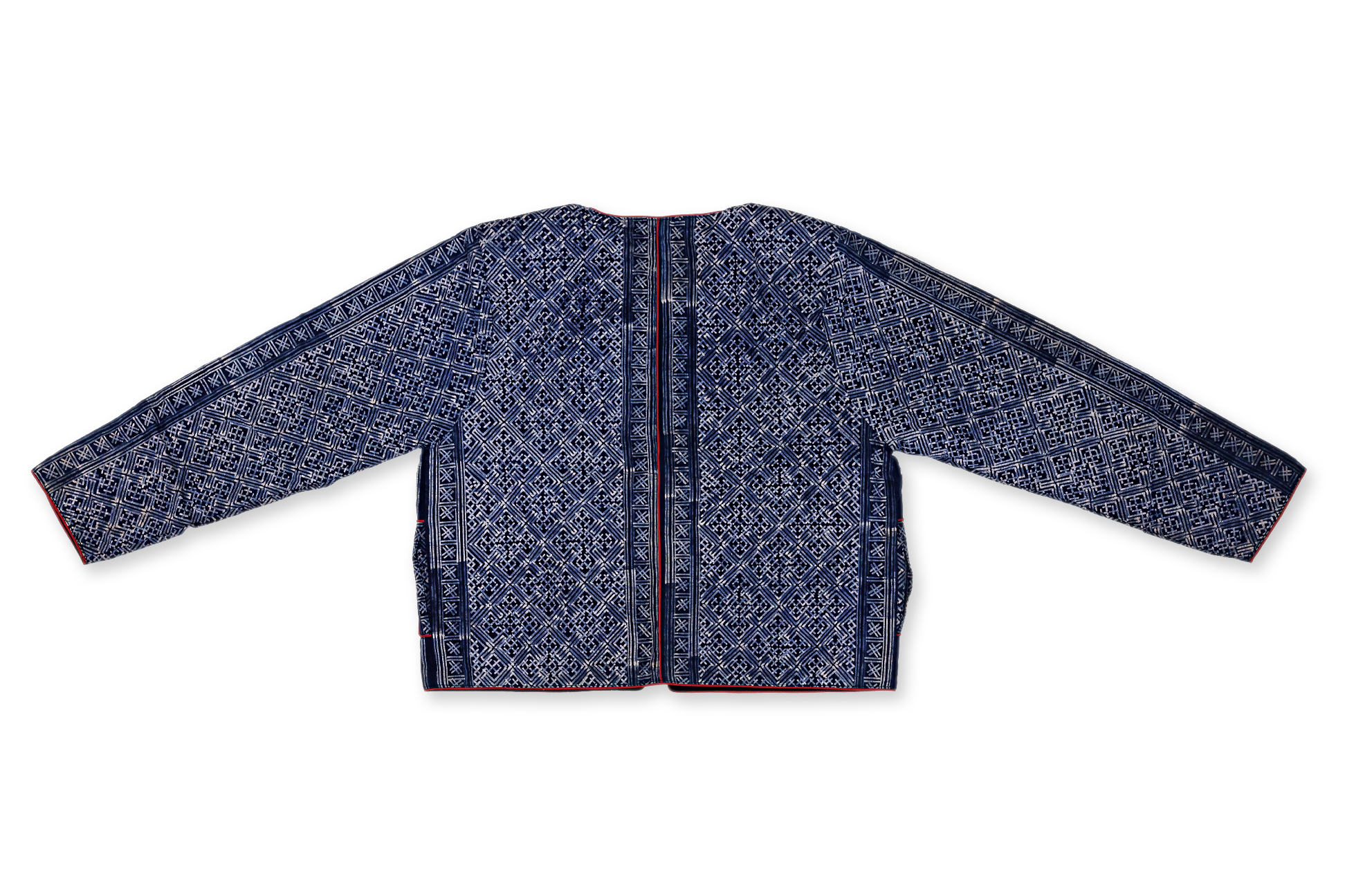 A CHINESE MIAO BATIK DYED BLUE COAT - Image 2 of 3
