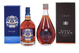 A BARON OTARD VSOP COGNAC AND A CHIVAS REGAL 18 YEARS SCOTCH