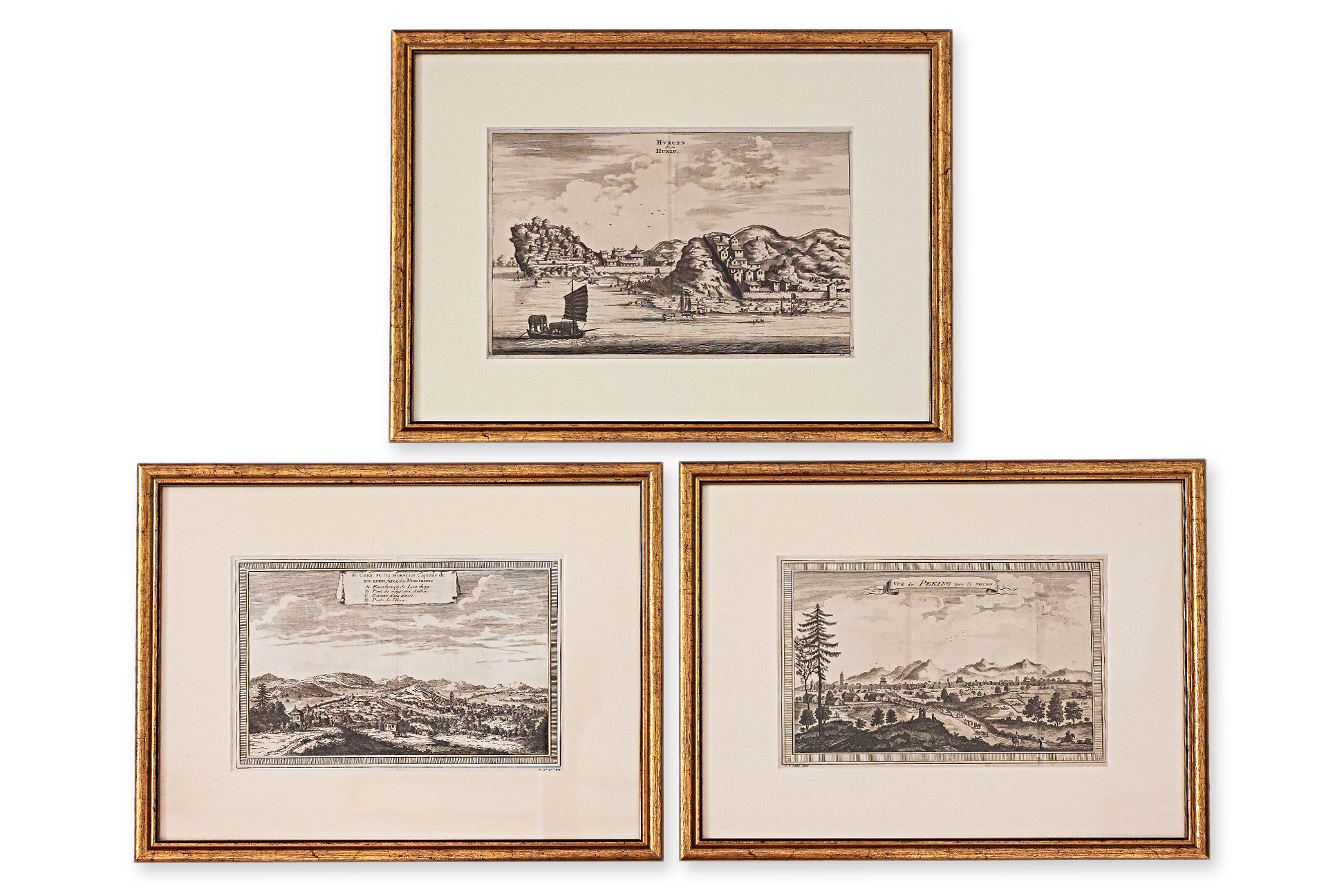 A GROUP OF THREE ENGRAVINGS WITH VIEWS OF CHINA