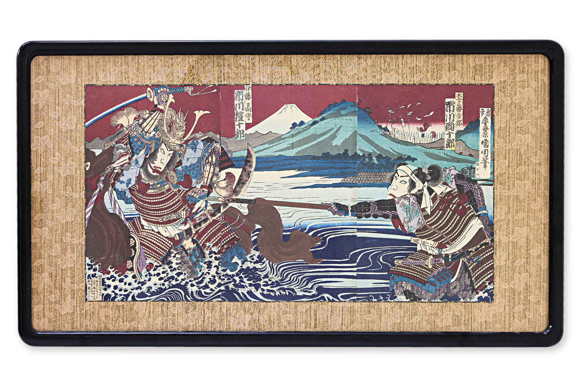 A JAPANESE TRIPTYCH WOODBLOCK PRINT