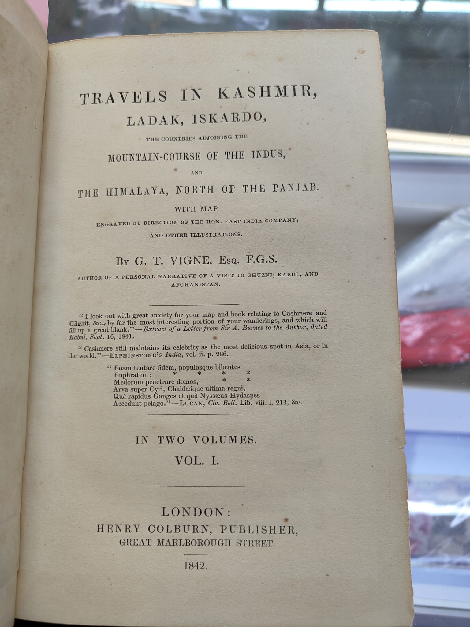 G. T. VIGNE - TRAVELS IN KASHMIR, LADAK, ISKARDO ETC., 1842 - Image 8 of 14