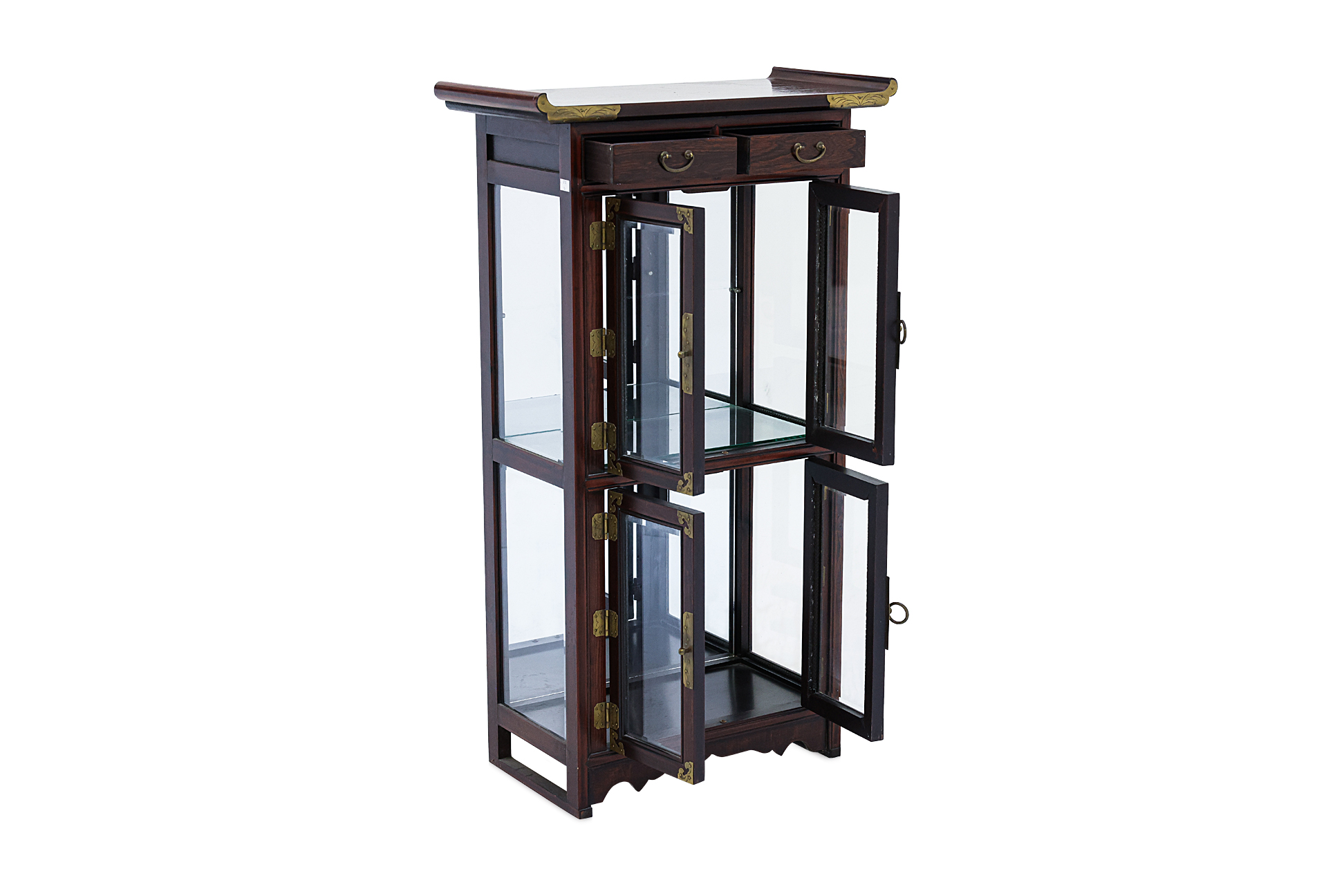 A KOREAN GLASS DISPLAY CABINET - Image 3 of 3