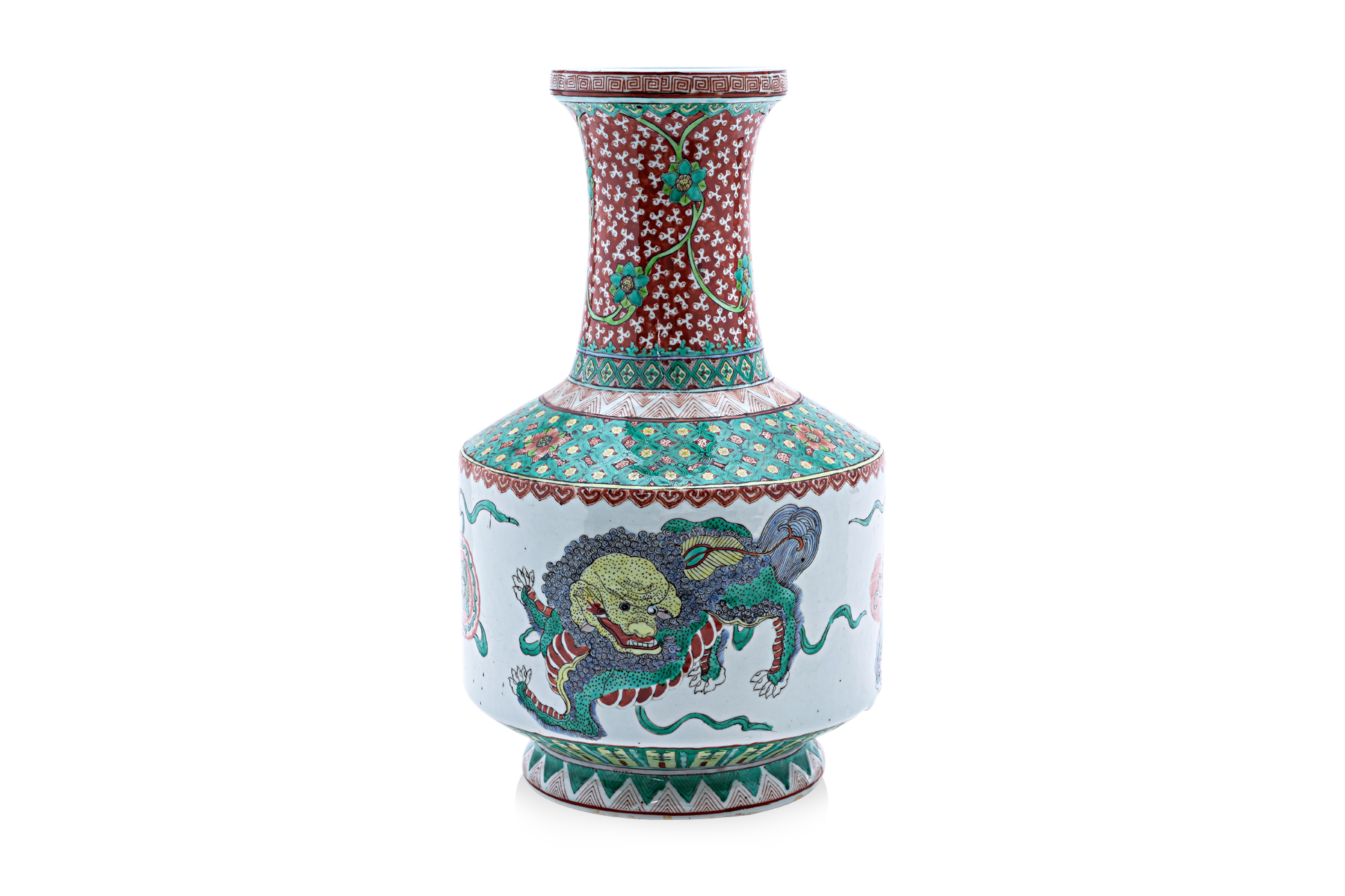 A FAMILLE VERTE 'MYTHICAL BEAST' VASE - Image 2 of 3