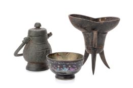 A GROUP OF THREE CHINESE ARTEFACTS