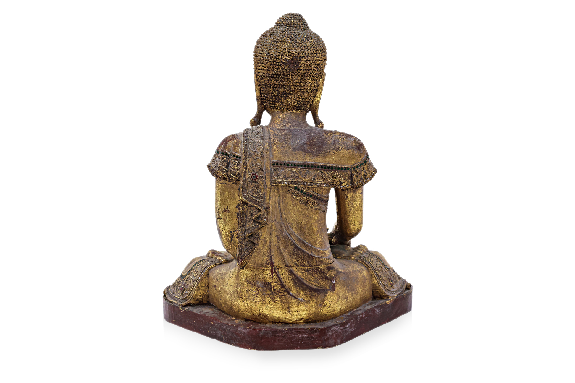 A THAI STATUE OF BUDDHA SITTING - Image 3 of 3