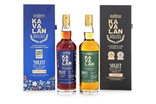 TWO BOTTLES OF KAVALAN SINGLE MALT WHISKY