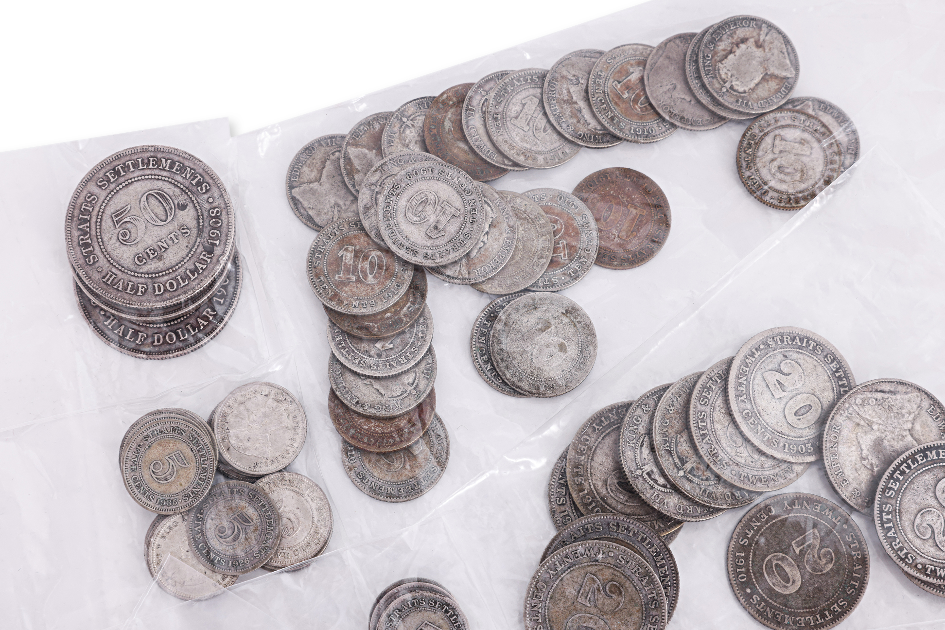 A LARGE GROUP OF STRAITS SETTLEMENTS COINS - Image 3 of 3
