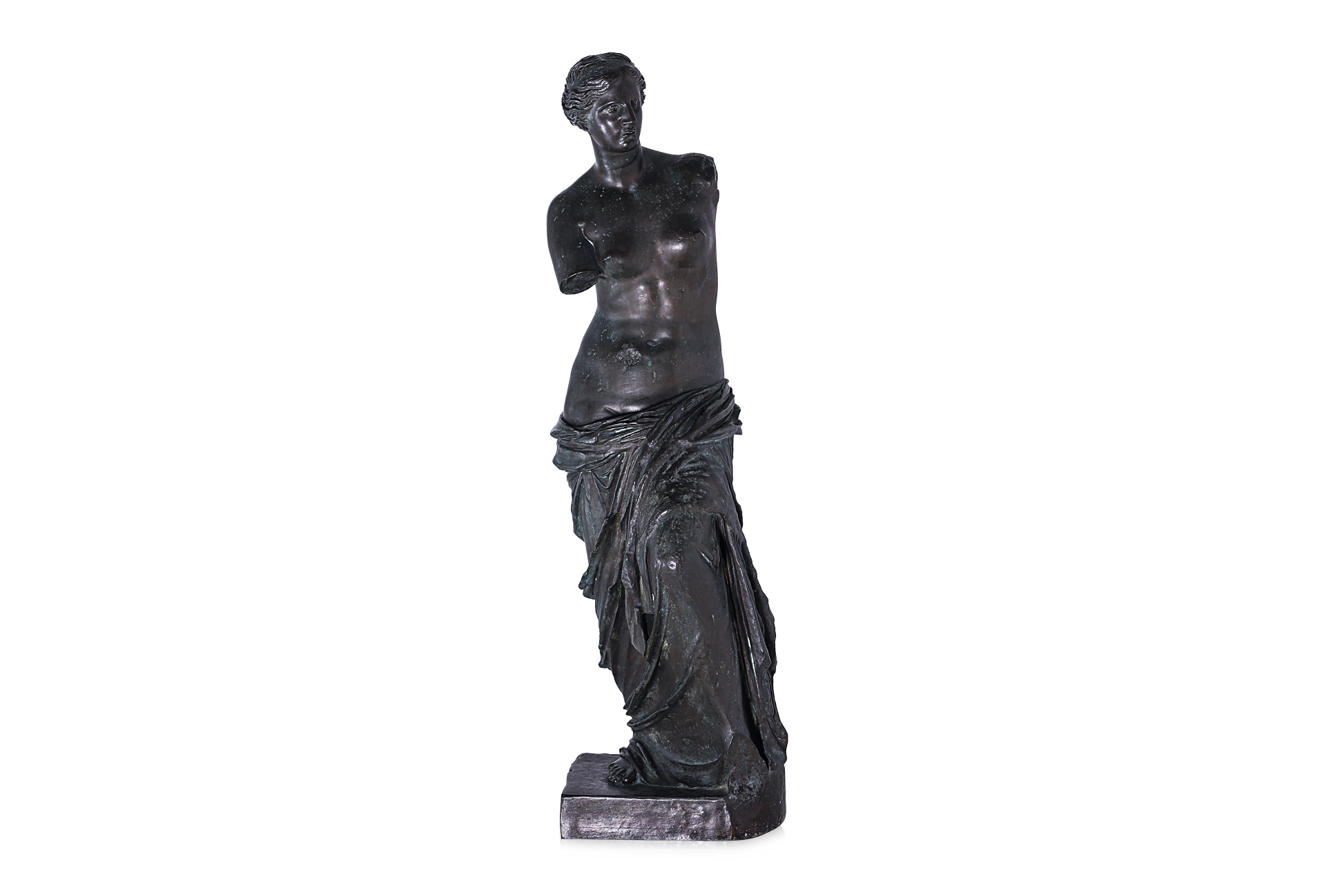 A LARGE FRENCH BARBEDIENNE BRONZE FIGURE OF VENUS DE MILO