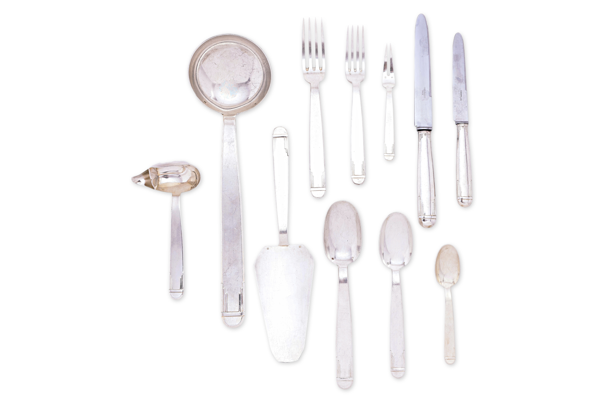 A SERVICE OF FRENCH ART DECO SILVER PLATED FLATWARE - Image 2 of 2