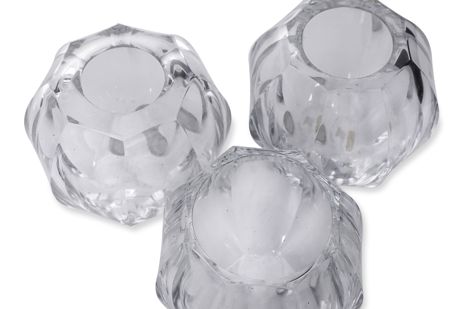A SET OF EIGHT MOSER CRYSTAL GLASS CANDLEHOLDERS - Image 3 of 3