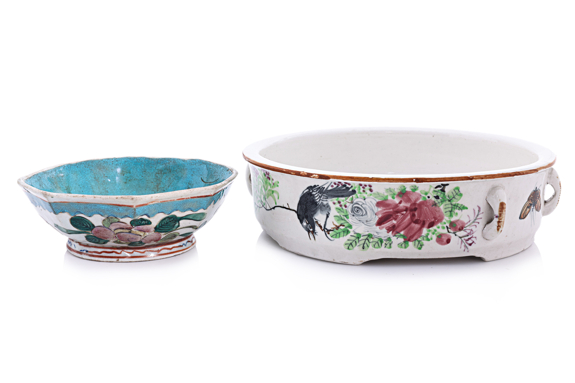 AN ASSORTED GROUP OF FAMILLE ROSE DISHES, BOWLS AND OTHERS - Image 5 of 5