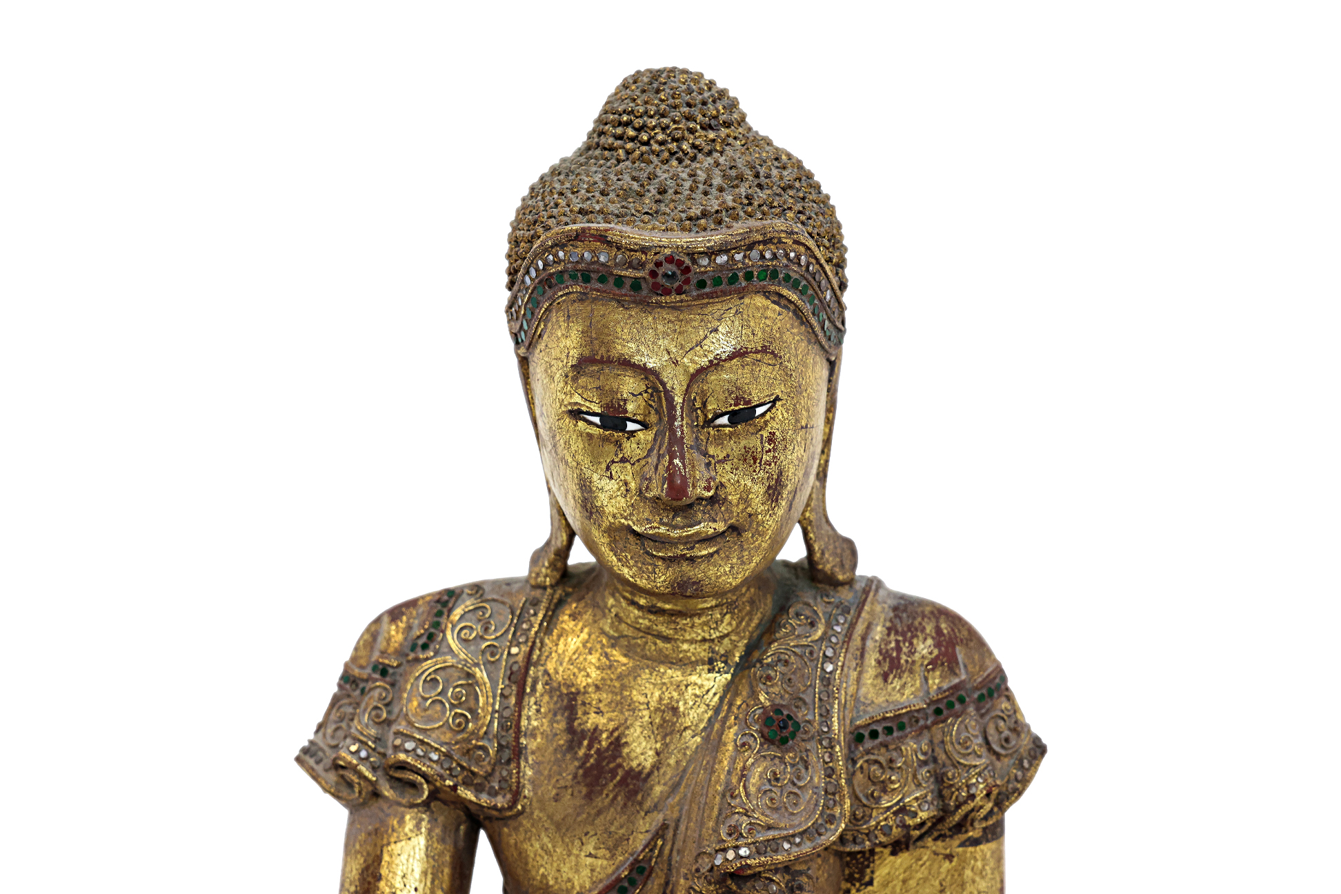 A THAI STATUE OF BUDDHA SITTING - Image 2 of 3