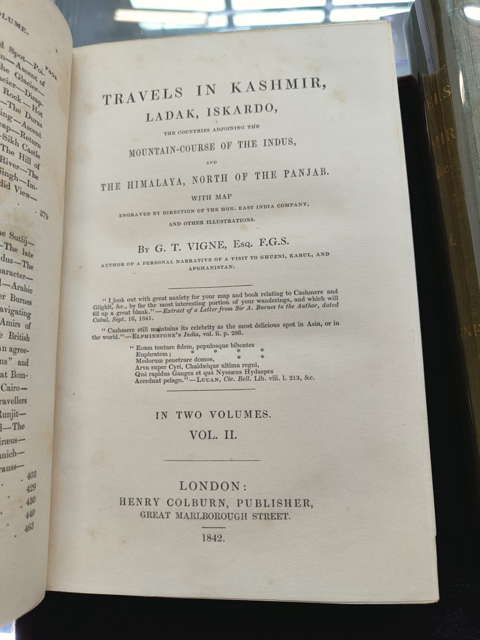 G. T. VIGNE - TRAVELS IN KASHMIR, LADAK, ISKARDO ETC., 1842 - Image 7 of 14