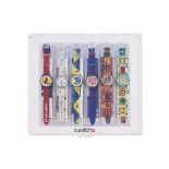 A SWATCH ARTISTS SERIES 1996 FULL SET OF SIX WRISTWATCHES