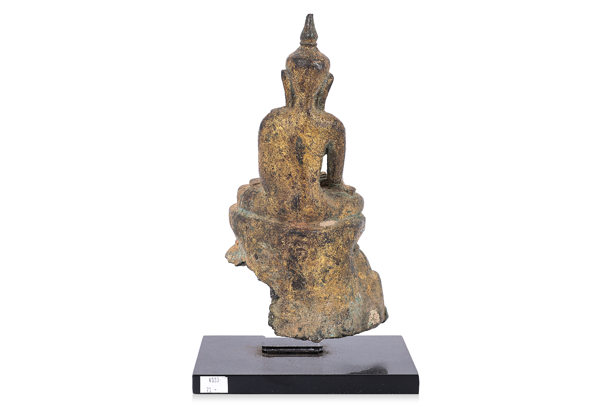 A BURMESE BRONZE BUDDHA STATUE - Image 3 of 3