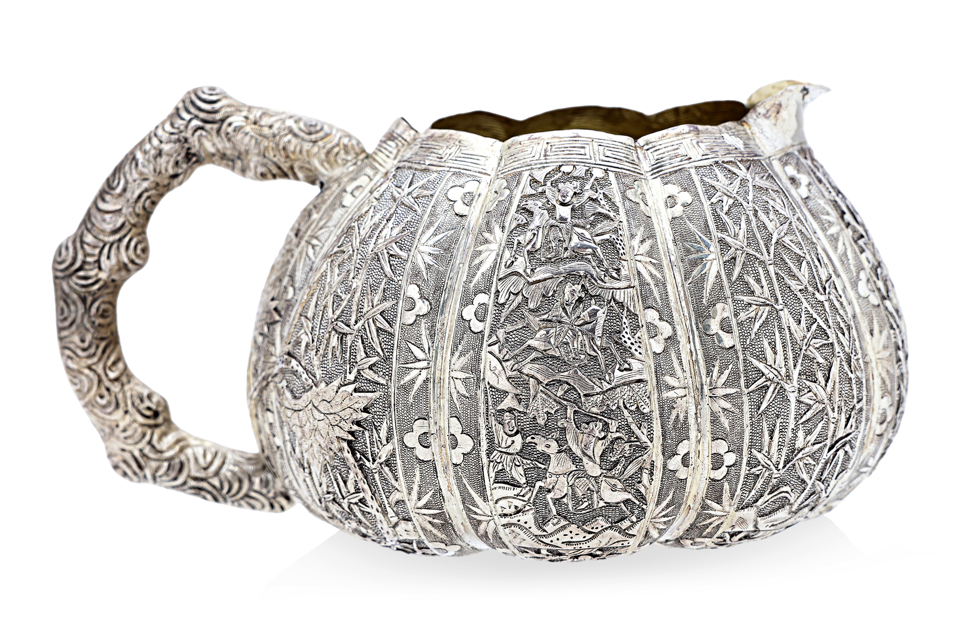 A CHINESE EXPORT SILVER MILK JUG - Image 2 of 3