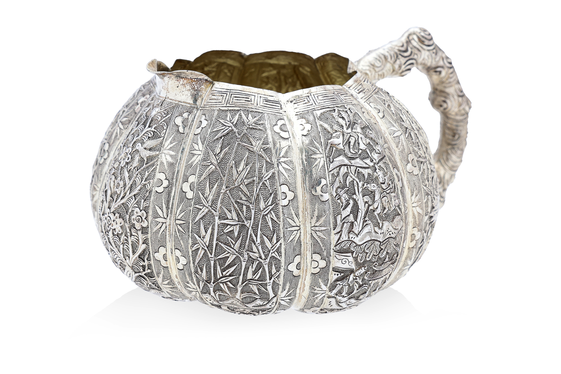 A CHINESE EXPORT SILVER MILK JUG - Image 3 of 3
