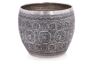 A BURMESE SILVER BOWL