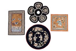 A GROUP OF FOUR CHINESE EMBROIDERED TEXTILES