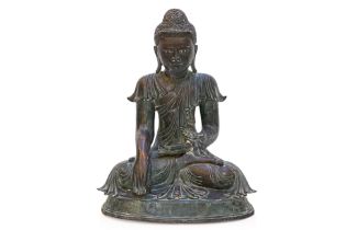 A BURMESE BRONZE BUDDHA