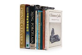 A GROUP OF CHINESE CERAMICS AND ART BOOKS