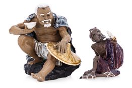 TWO SHIWAN POTTERY FIGURES