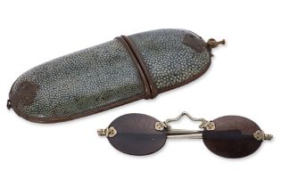 A PAIR OF SPECTACLES WITH A SHAGREEN CASE