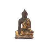 A SOUTH-EAST ASIAN BRONZE STATUE OF BUDDHA