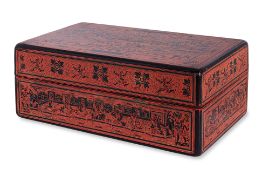 A BURMESE LACQUERED BOX