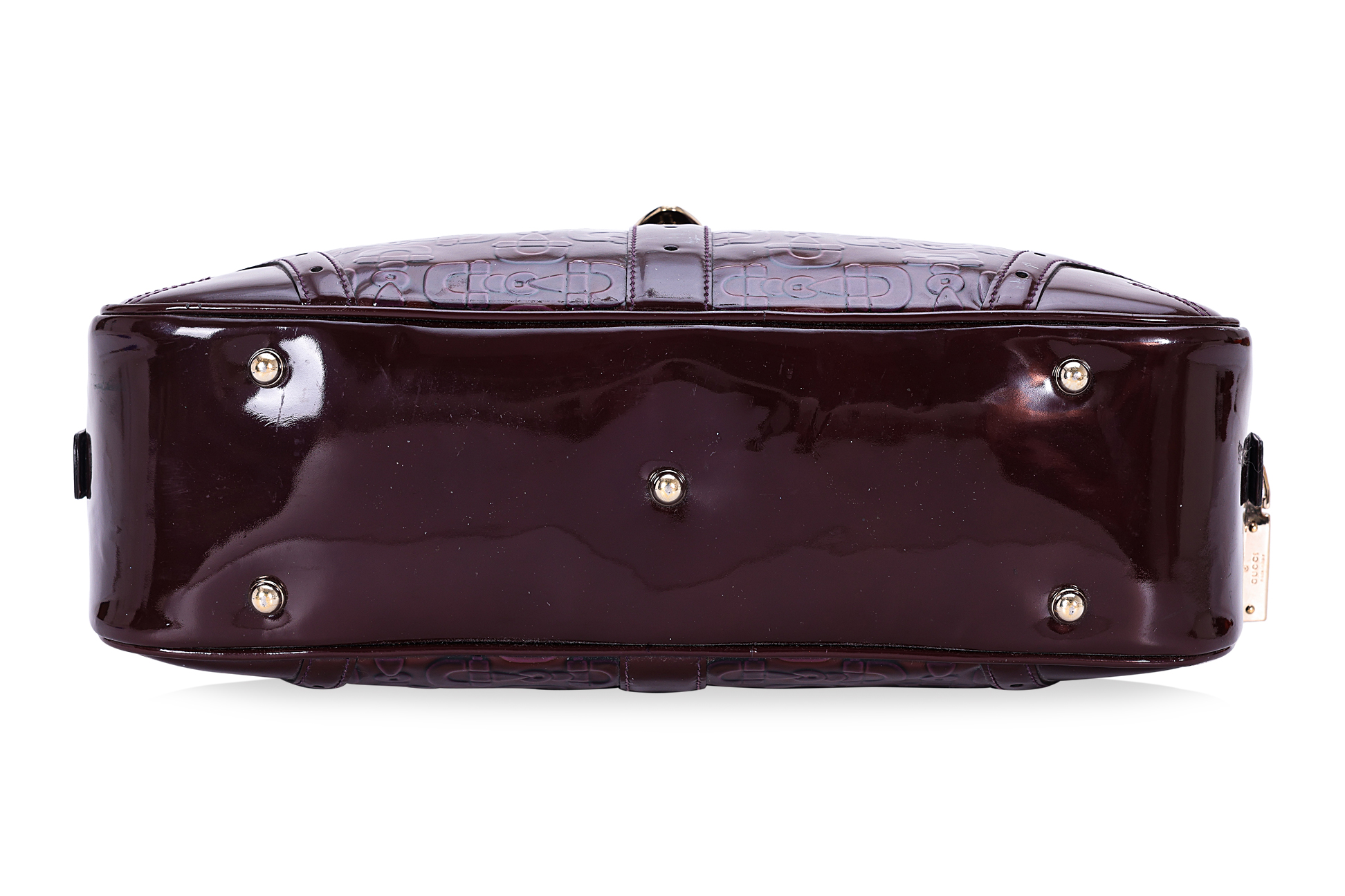 A GUCCI HORSEBIT PATENT LEATHER HANDBAG - Image 3 of 3