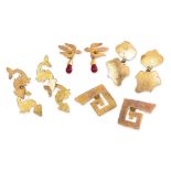 AN ASSORTMENT OF HERVE VAN DER STRAETEN EARRINGS