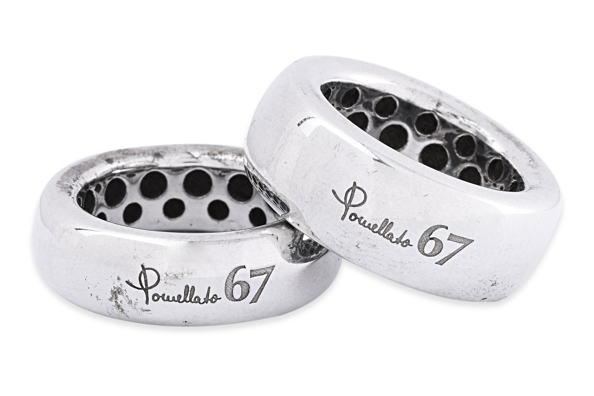 A PAIR OF POMELLATO SILVER 67 RINGS - Image 3 of 3