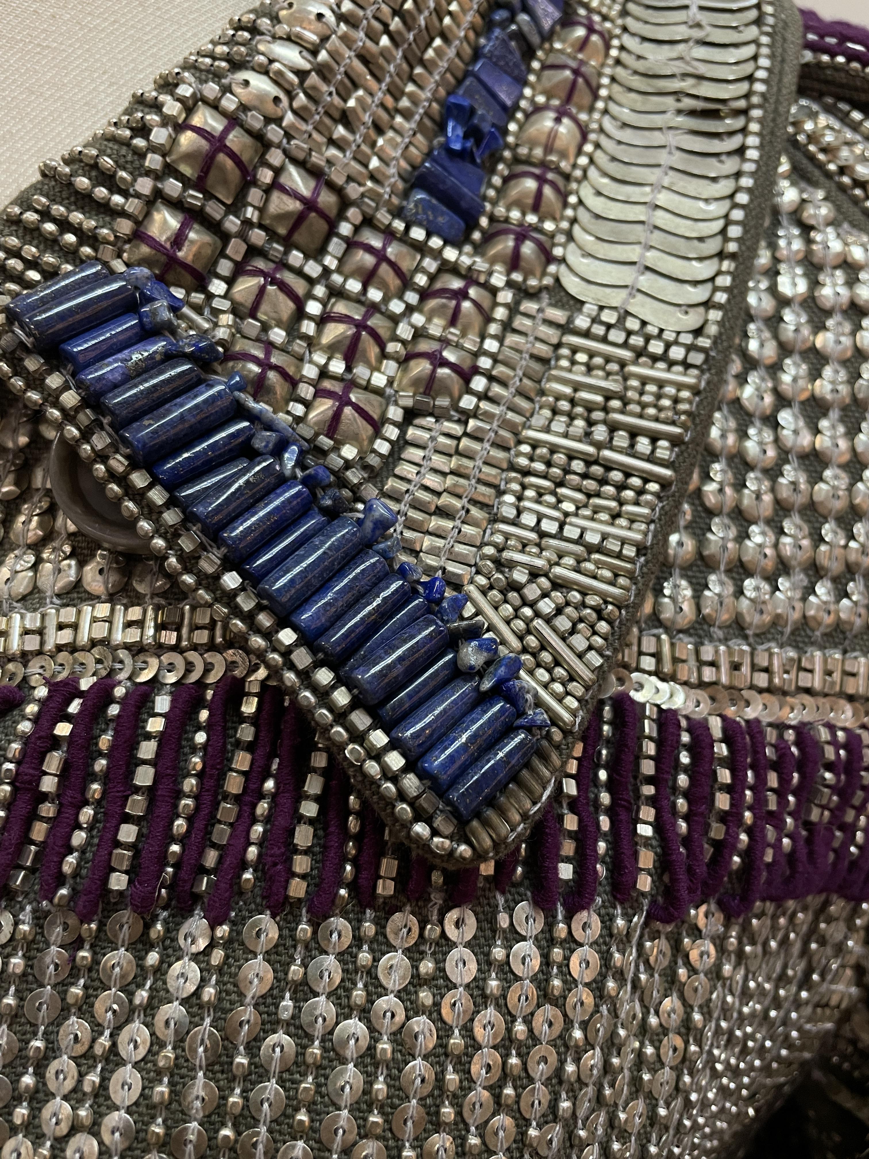 A DRIES VAN NOTEN EMBELLISHED MILITARY JACKET - Image 7 of 13