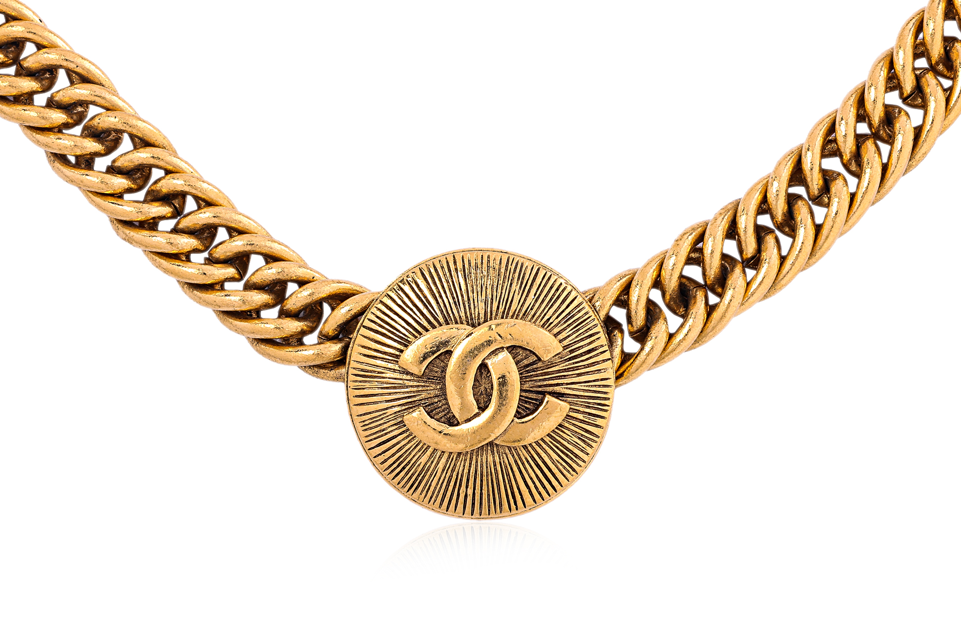 A CHANEL CC MEDALLION CHOKER NECKLACE