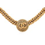 A CHANEL CC MEDALLION CHOKER NECKLACE