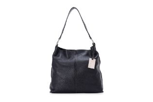 A FURLA DARK BROWN HOBO BAG