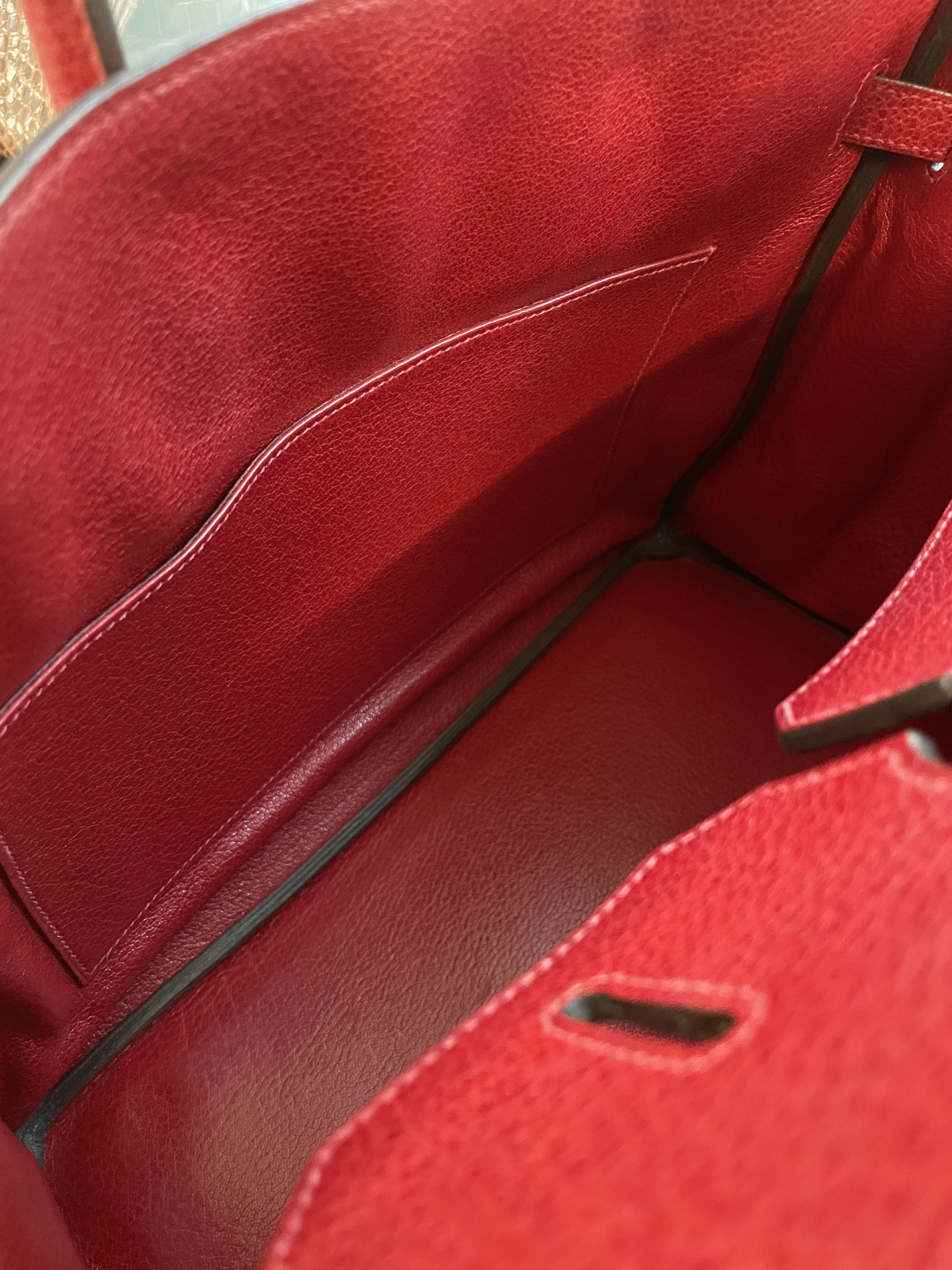 AN HERMÈS ROUGE H BIRKIN 35 - Image 13 of 20