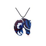 AN HERMÈS SWIFT TATERSALE EQUESTRIAN HORSE NECKLACE