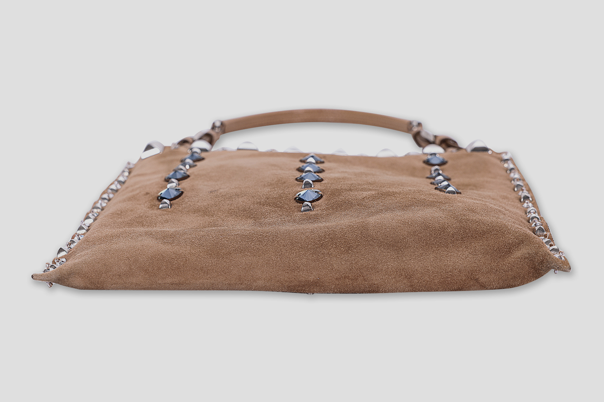 A PRADA SUEDE STUDDED BAG - Image 3 of 3