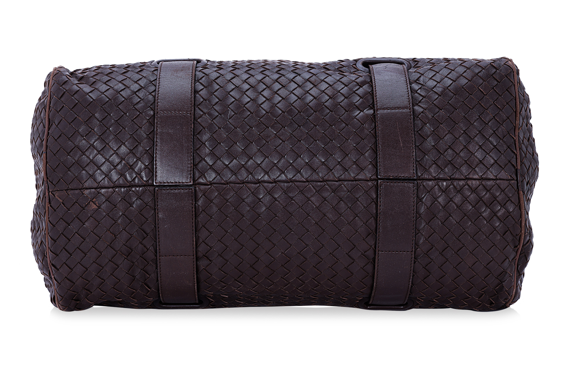 A BOTTEGA VENETA INTRECCIATO BROWN LEATHER DUFFLE BAG - Image 3 of 3