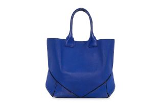 A GIVENCHY BLUE 'EASY' LEATHER TOTE BAG